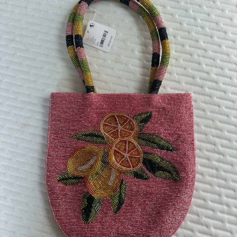 Free People Beaded Lemon Bag